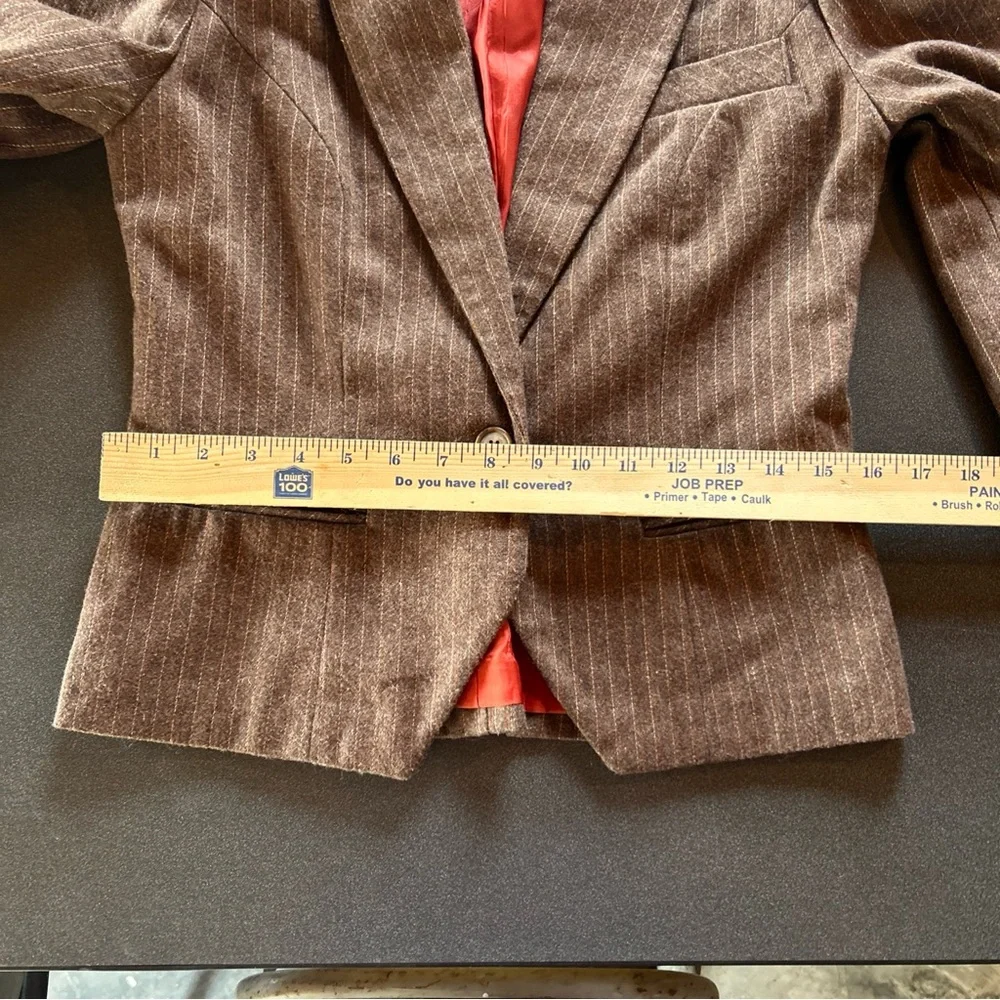 Vintage Brown Pinstripe Blazer Lined